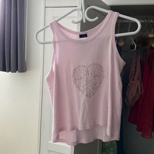 baby pink bejewel tank